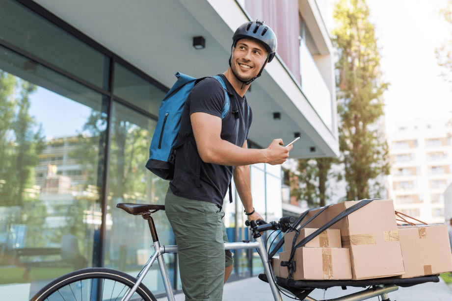 Man making deliveries as a summer side hustle